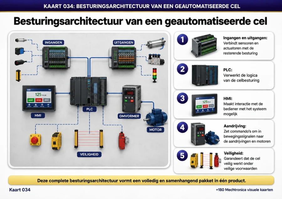 Kaart 034: besturingsarchitectuur van een geautomatiseerde cel
