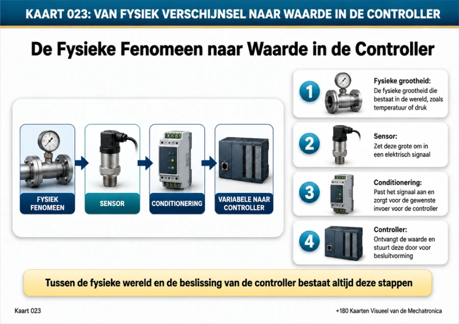 Kaart 023: van fysiek verschijnsel naar waarde in de controller