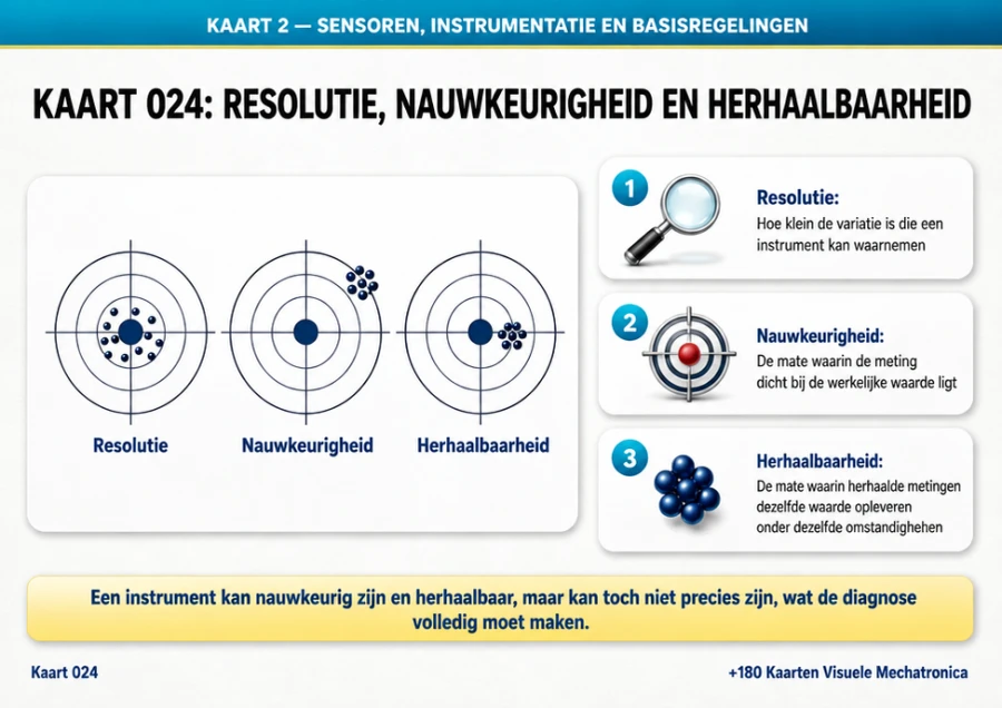 Kaart 024: resolutie, nauwkeurigheid en herhaalbaarheid