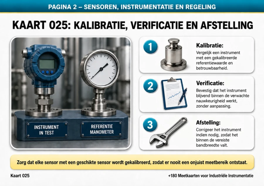 Kaart 025: kalibratie, verificatie en afstelling