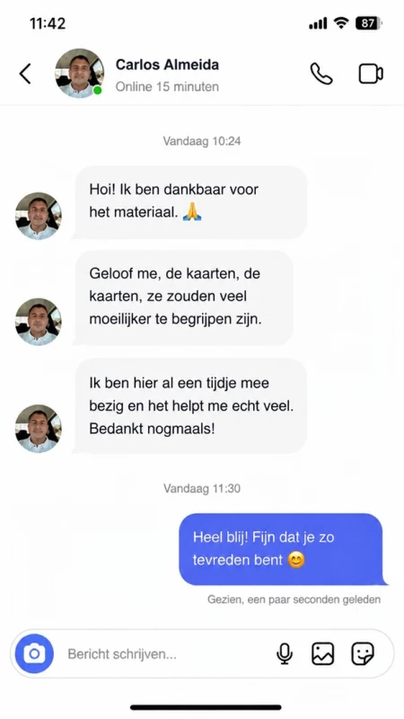 Schermafbeelding van een student die de mechatronicakaarten waardeert